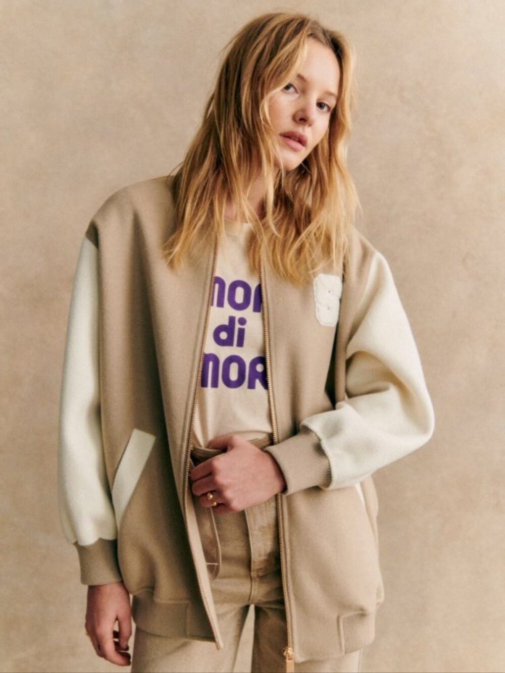 *NWT* [Sezane] Phoenic Jacket In Size 36/4, 100% Wool, Sporty, Varsity, Bomber